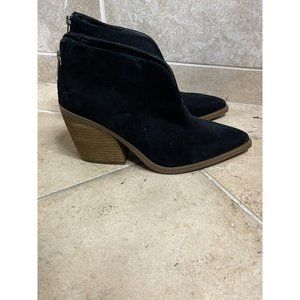 Vince Camuto Ankle Western Bootie Suede Size 9